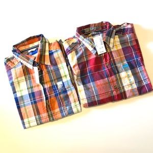 NWT The Children's Place Long Sleeve Plaid Shirts